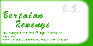 bertalan remenyi business card